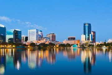 Lac Eola de la ville d'Orlando en Floride