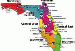 carte des comtés du sud de la Floride