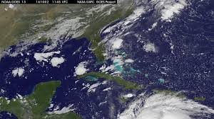 La Floride vu du ciel à l'approche d'un ouragan