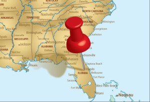 carte de Floride, USA