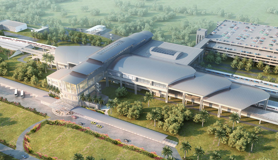 design du futur terminal c de l'aéroport international d'Orlando 
